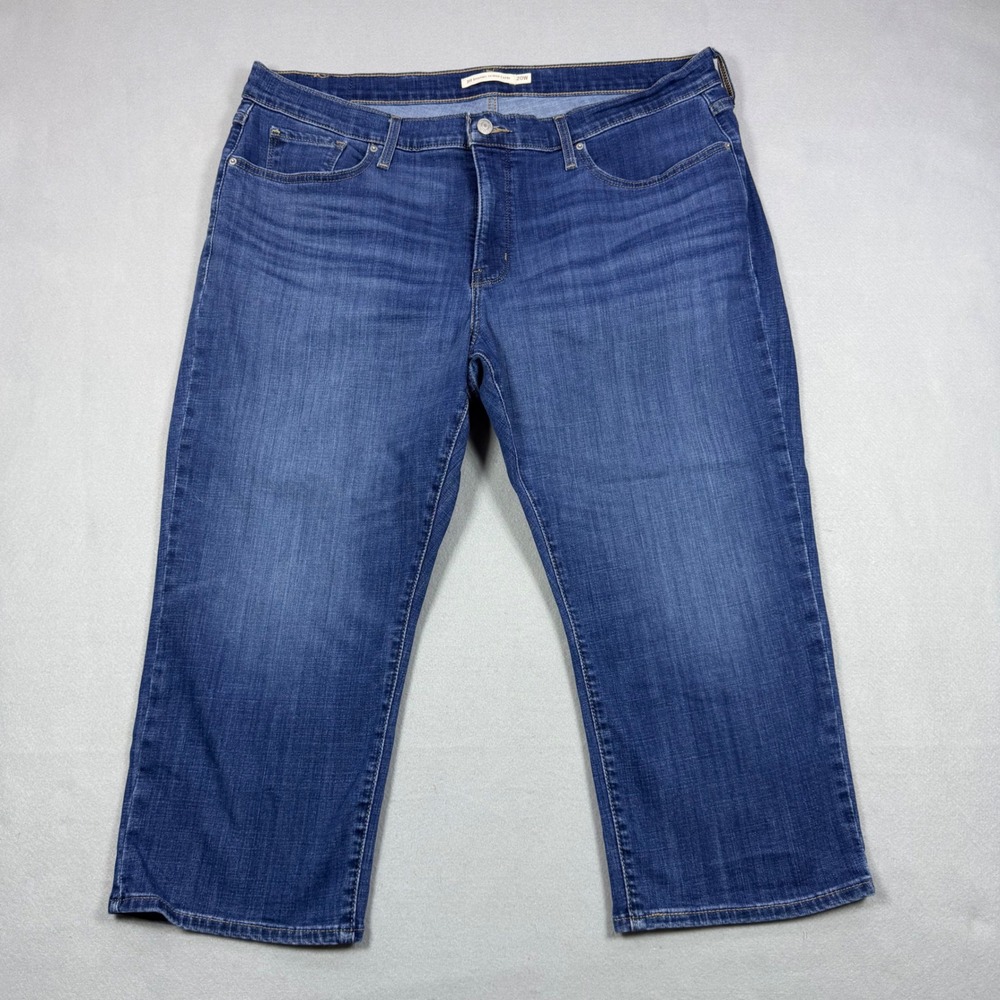 Levis 311 Shaping Skinny Capri Jeans Womens 20W Blue Denim Cropped Pants